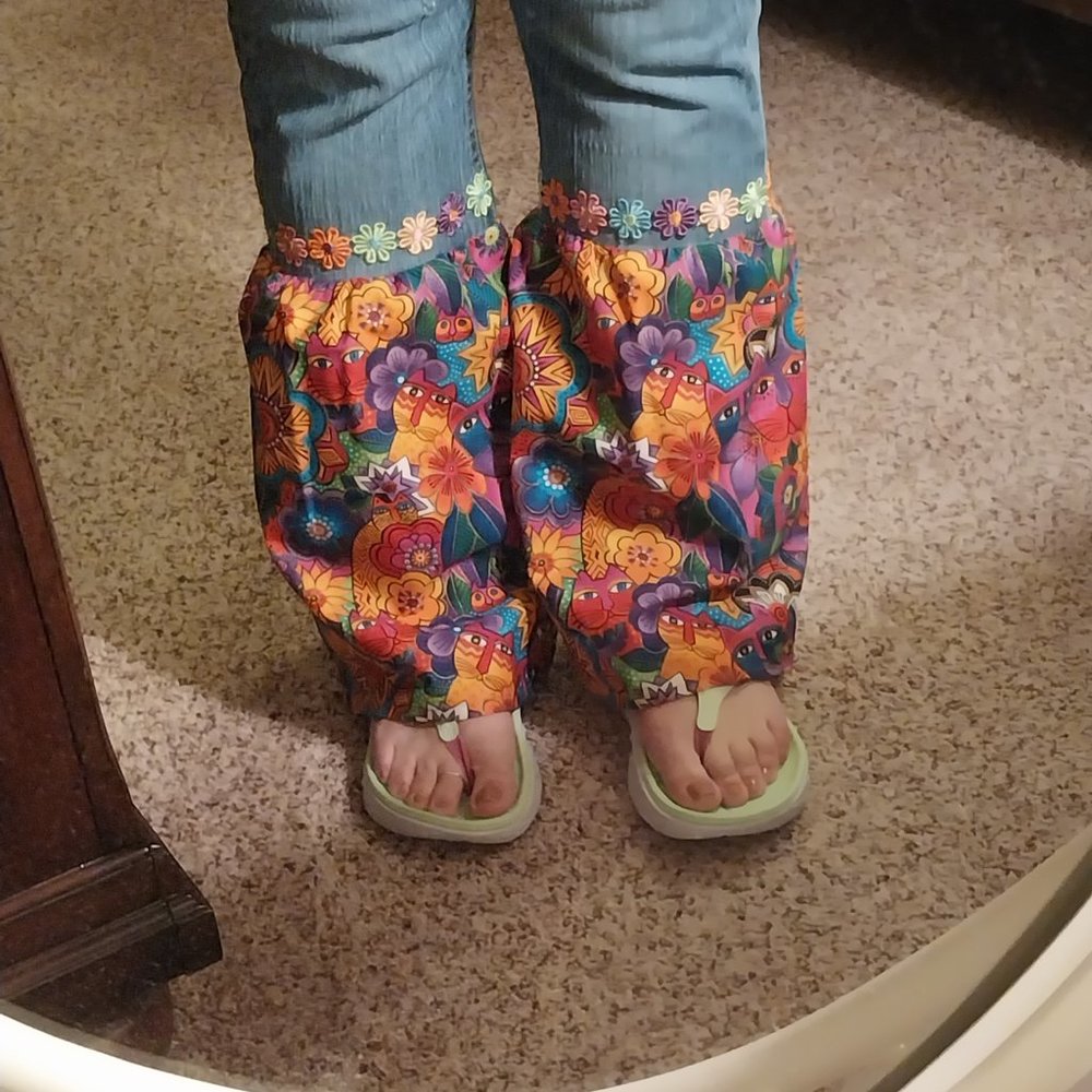 Size 12 Upcycled Bell-Bottoms Jeans Styled By me - Picture 3 of 3